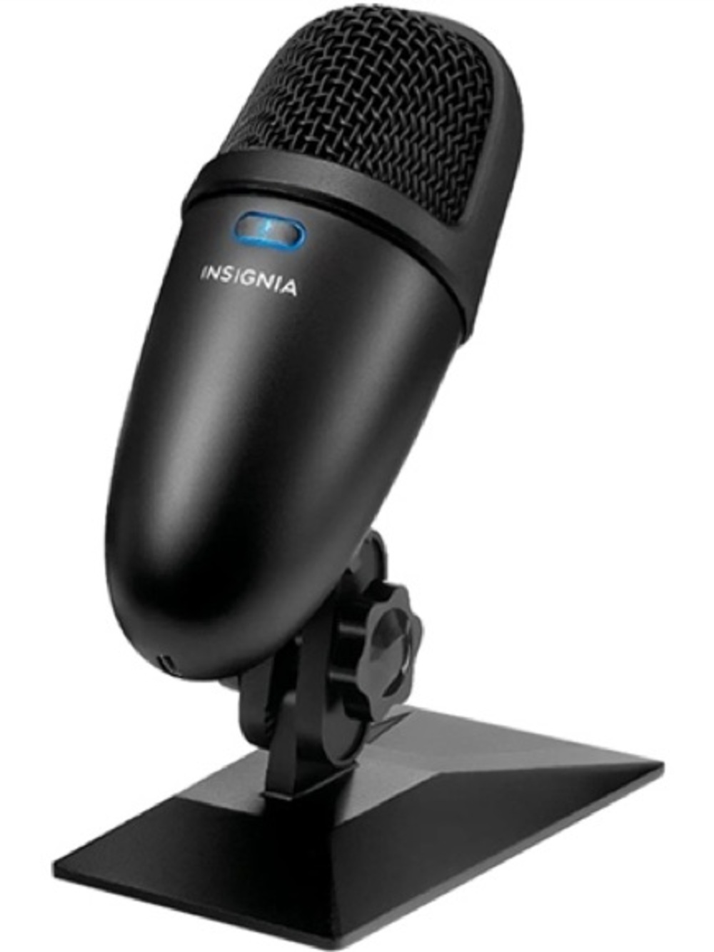 Insignia Black USB Condenser Desktop Microphone for Streaming & Calls podcasts